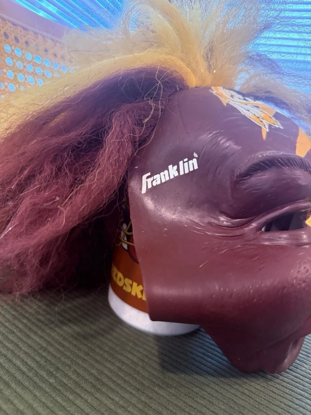 Washington Commanders Rubber Game Day Mask Fan Face Paint Football Fan Costume